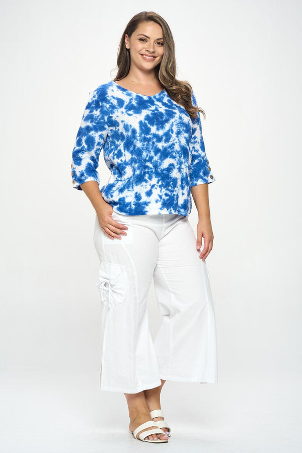 French Blue Pocket Top