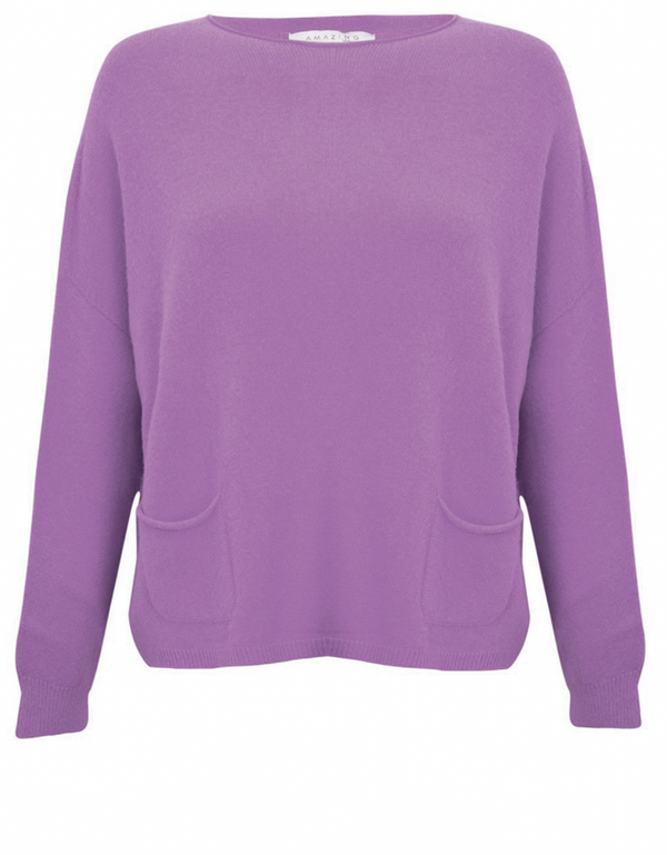 Lilac Onesize Pocket Sweater
