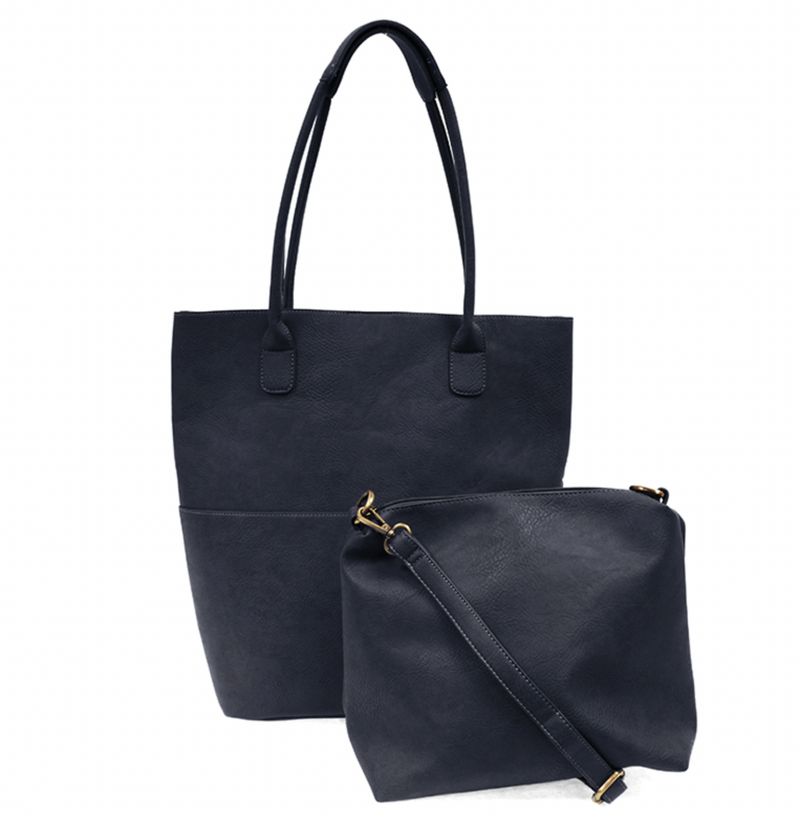 Navy Front Pocket Tote