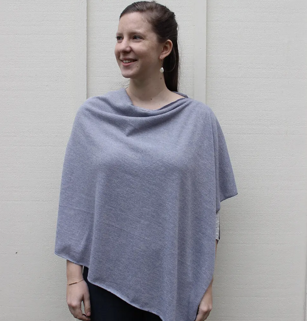 Periwinkle Knit Poncho