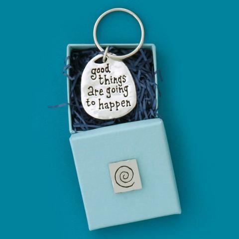 Good Things Quote Keychain