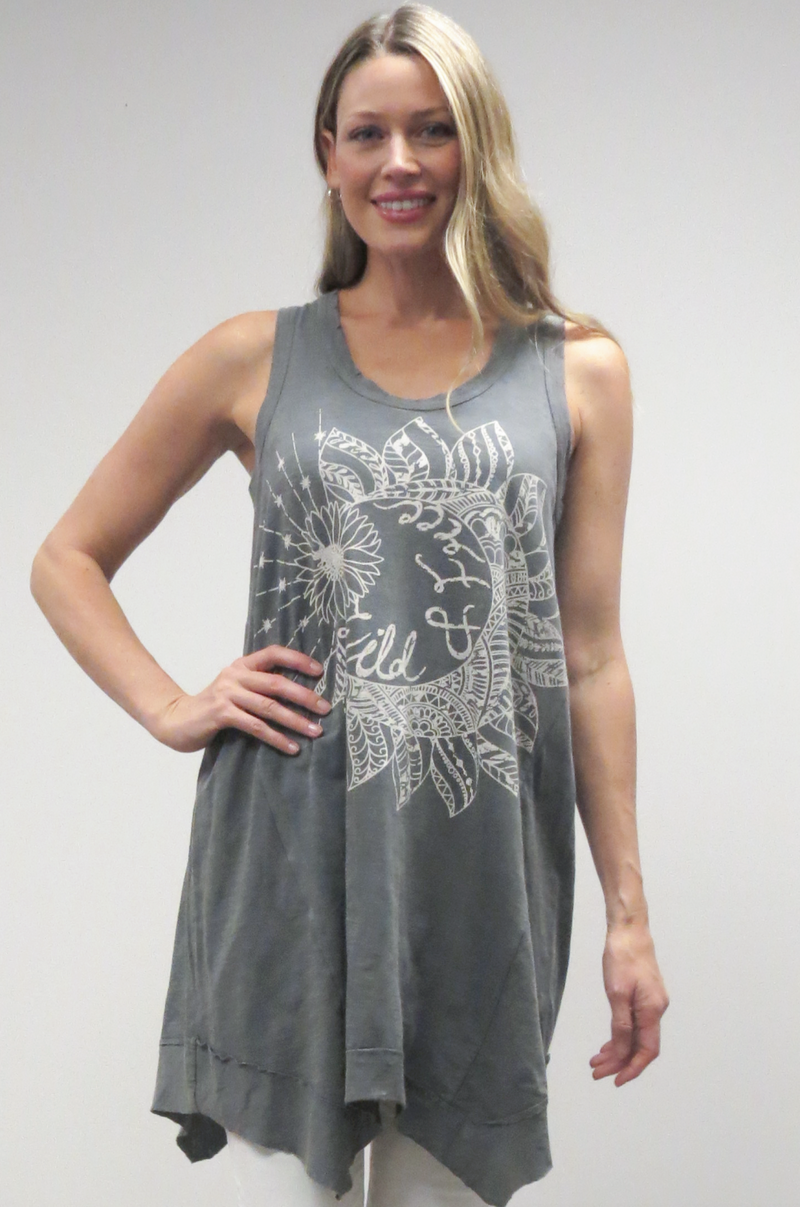 Grey Wild & Free Tunic