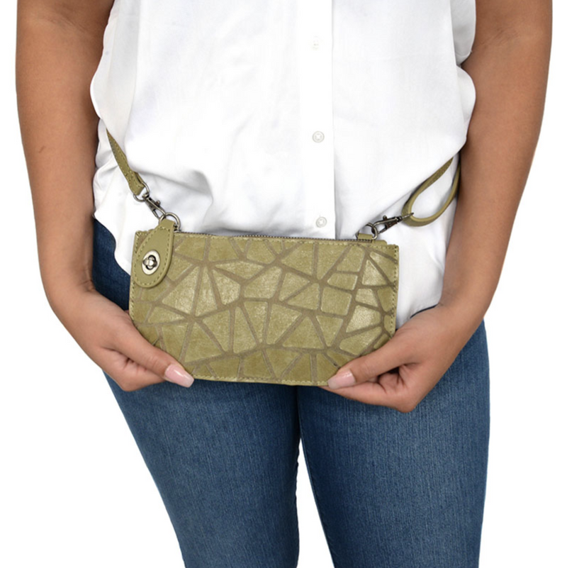 Sage Geo Wristlet