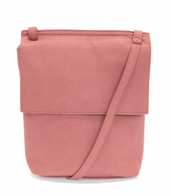 Raspberry Front Flap Crossbody Bag