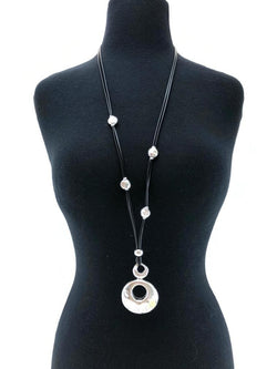 Open Embossed Ring Necklace