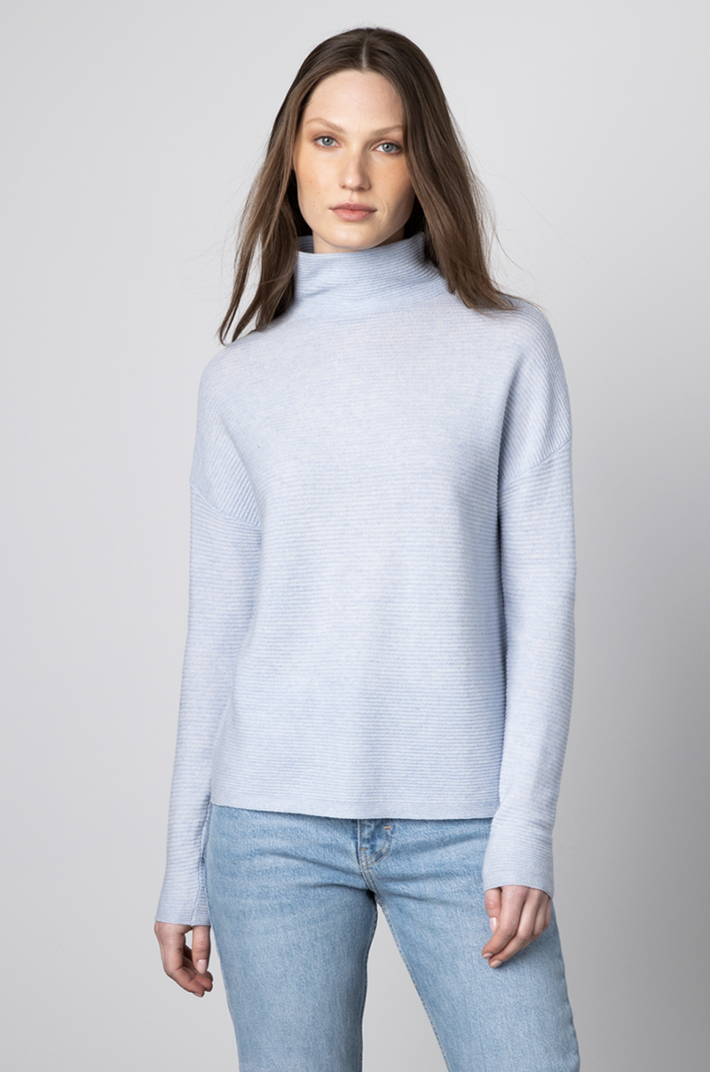 Sky Textured Cashmere Sweater