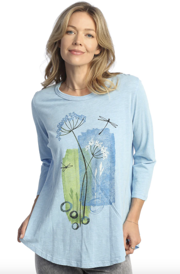 Sky Blue Dragonfly Top