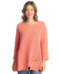 Coral Double Gauze Top