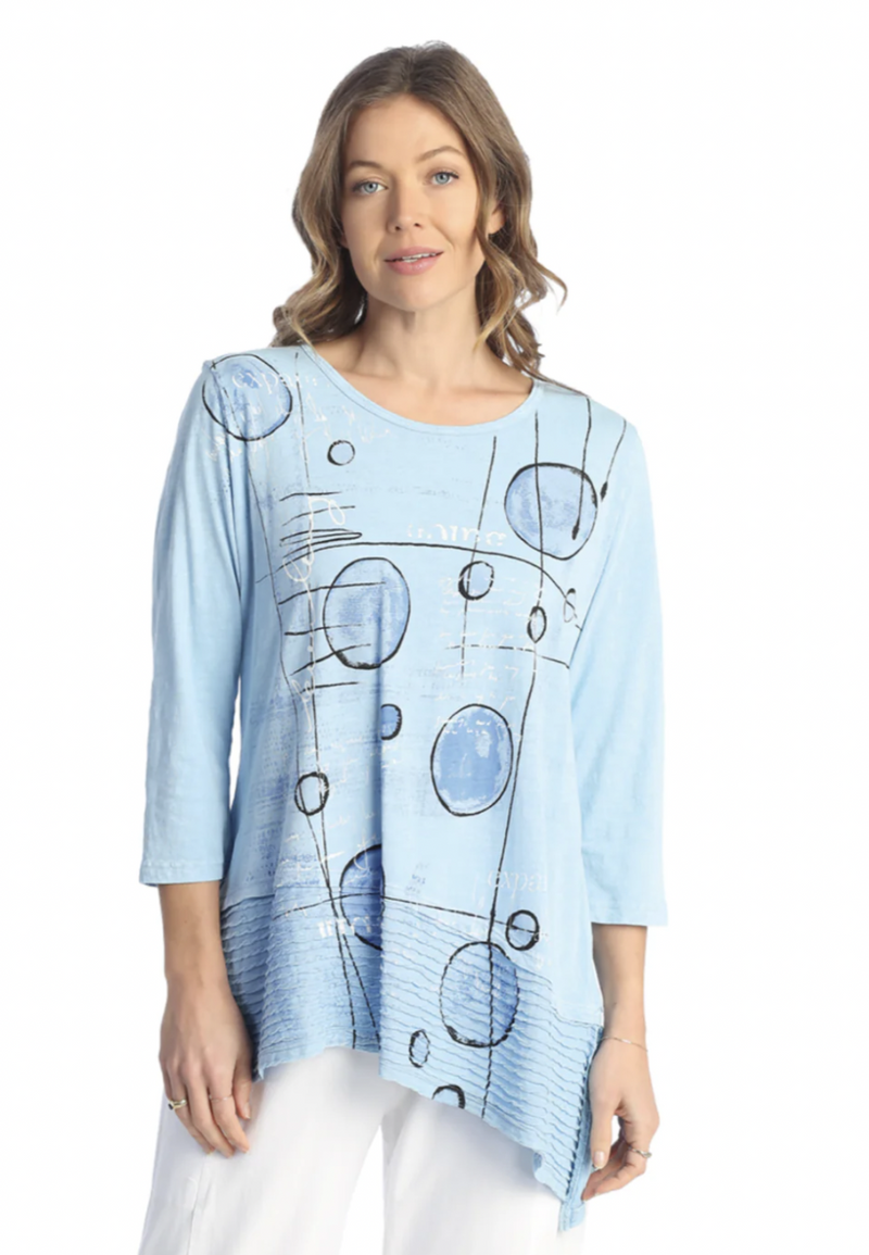 Ice Blue Abstract Tunic