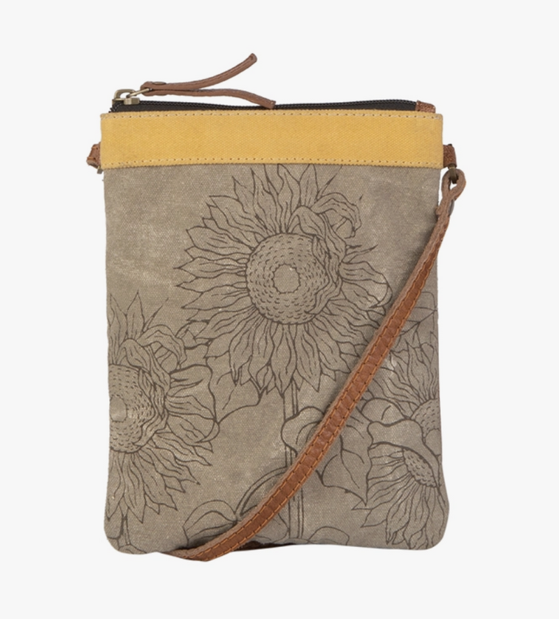 Sunflower Crossbody Canvas Bag