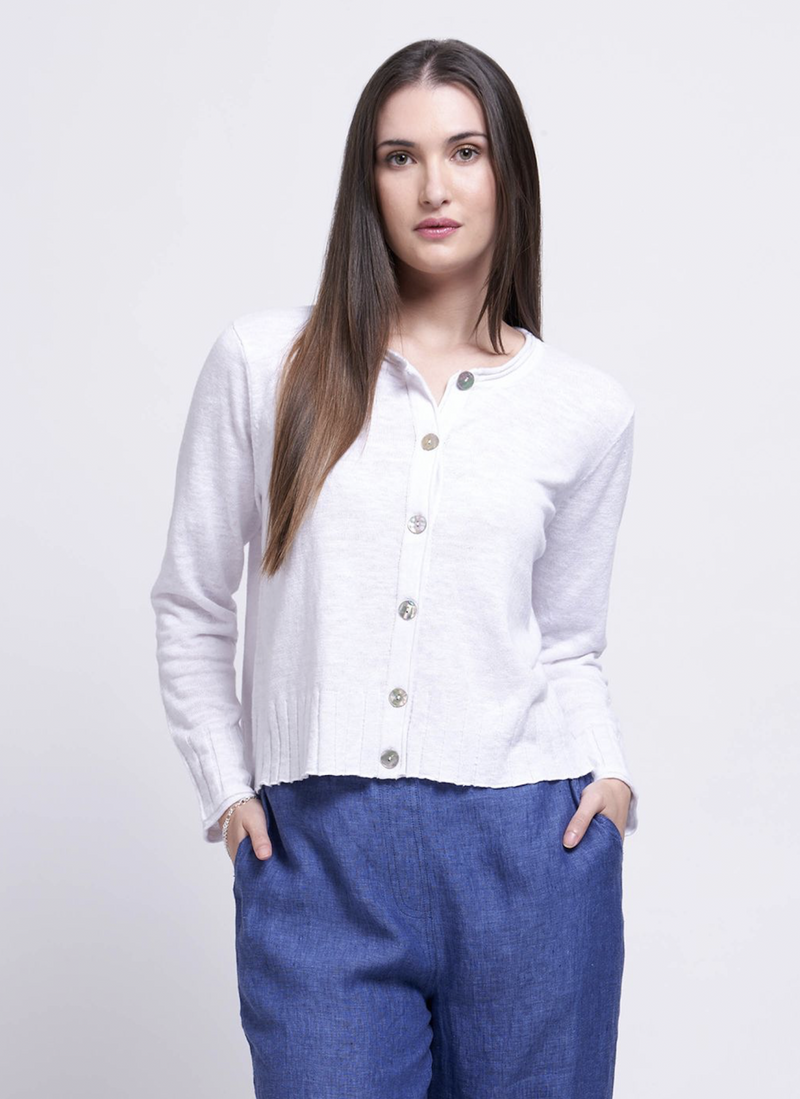 Cotton Linen Rib Sweater