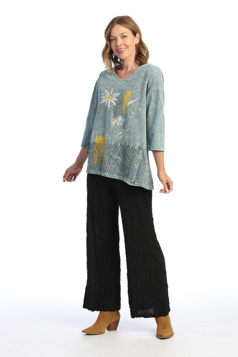 Sage Dragonfly Woven Top
