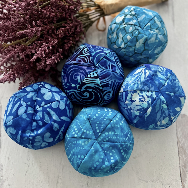 Blue Batik Medicine Ball