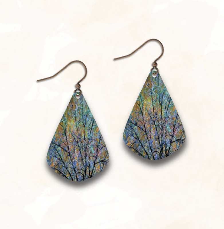 Tree Rectangle Earrings