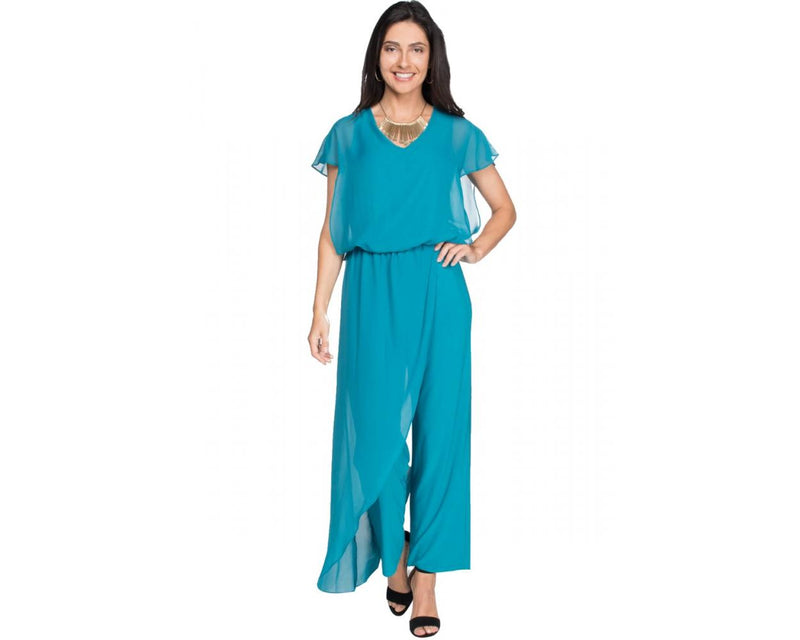 Peacock Overlay Jumpsuit