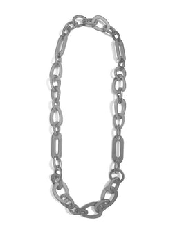 Gray Lucite Links Necklace