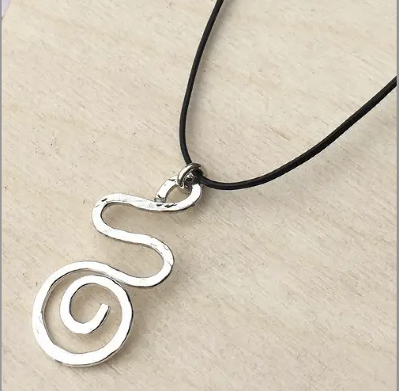 Sterling Squiggle Necklace