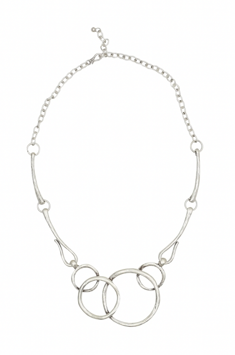 Silver Hoops Necklace