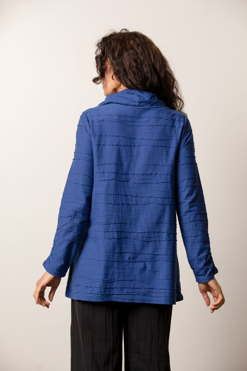 Cobalt Cowl Tunic