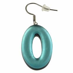 Aqua Oval Earring