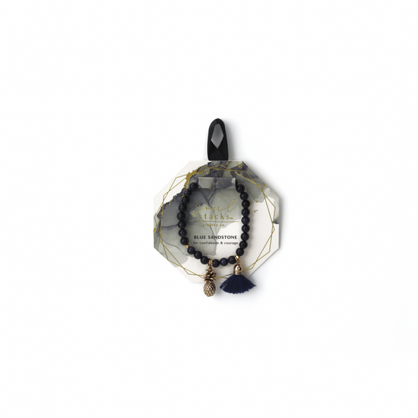 BLue Sandstone Soul Stack Bracelet