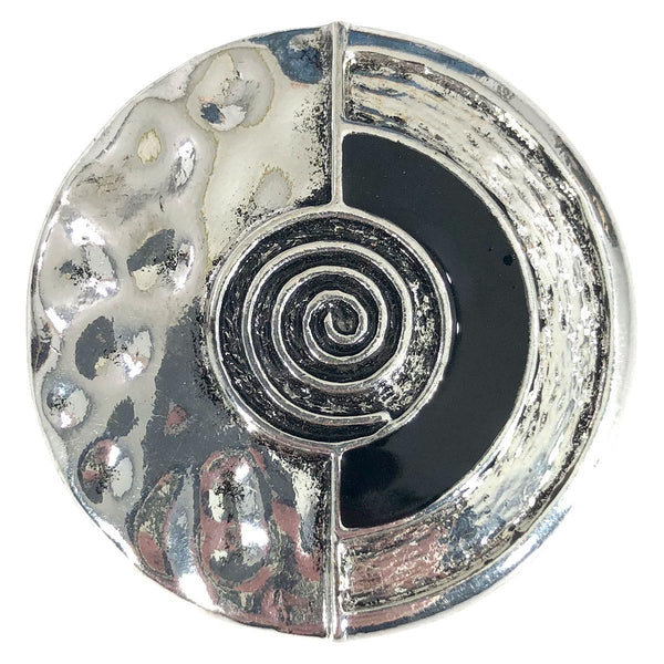 Silver Circle Swirl Magentic Pin
