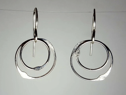 Small Sterling Double Circle Earring