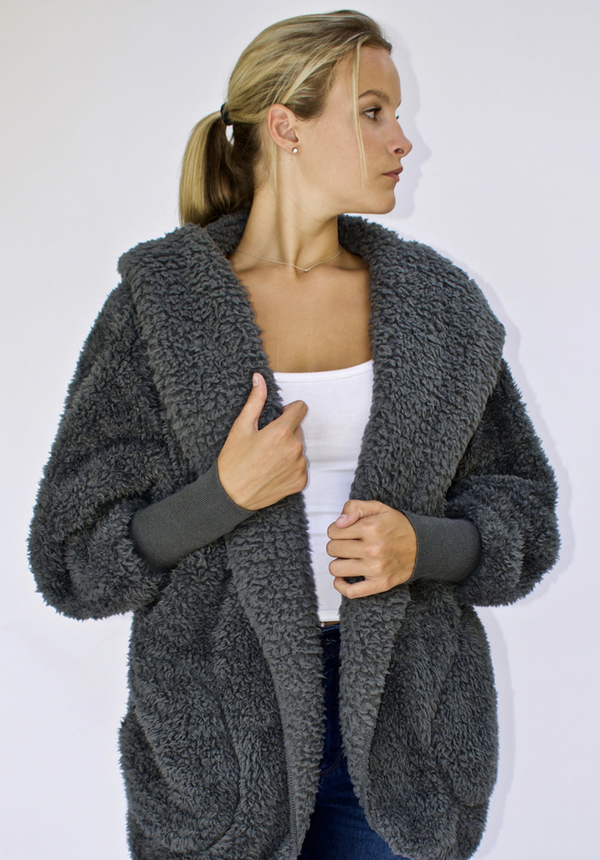 Dark Gray Fleece Wrap