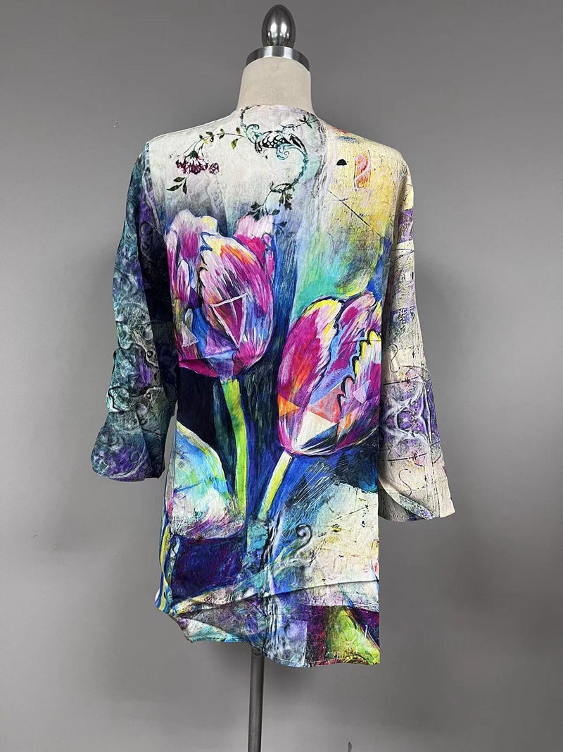 Watercolor Tulip Jacket
