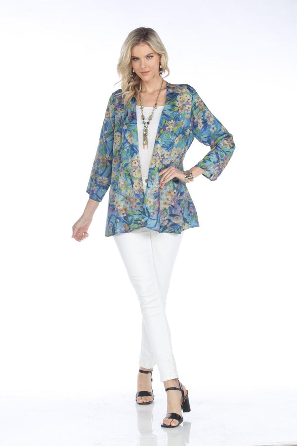 Blue and White Floral Jacket