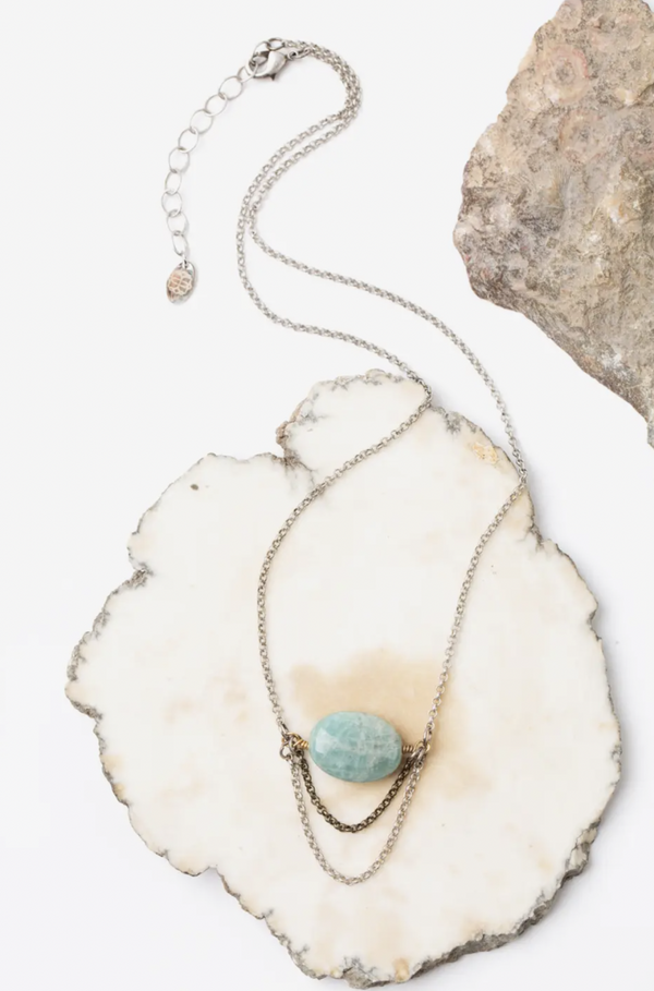 Amazonite Chain Necklace