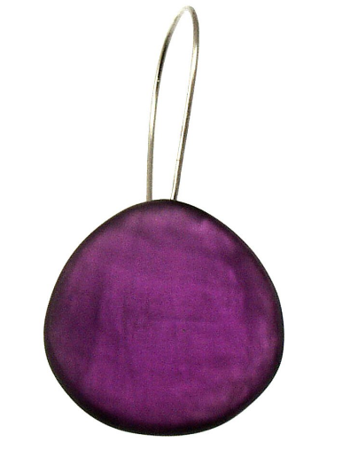 Round Resin Earring Violet