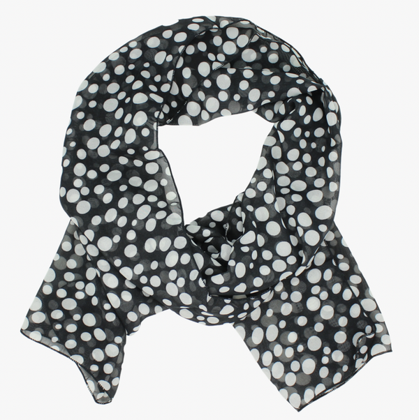 Polkadot Chiffon Scarf
