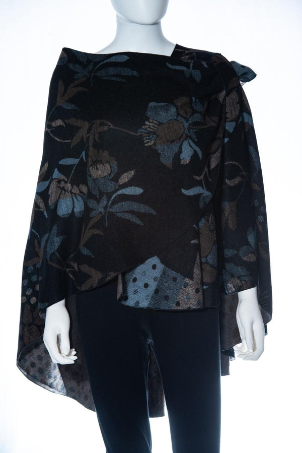 Earth Floral Cashmere Loop Shawl