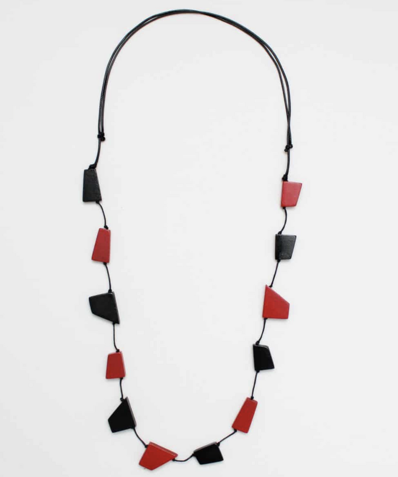 Red & Black Geo Necklace