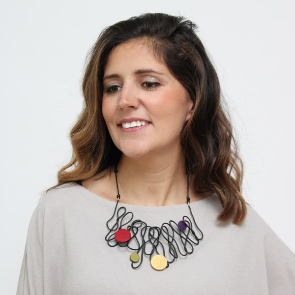 Multi Tubing Bib Necklace