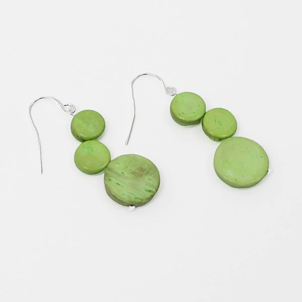 Lime Dots Earring