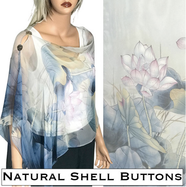 Pink Lotus Button Shawl