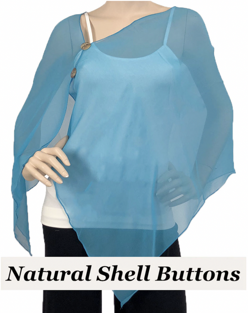 Turquoise Button Shawl