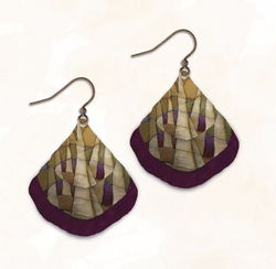 Stained Glass Fan Earring
