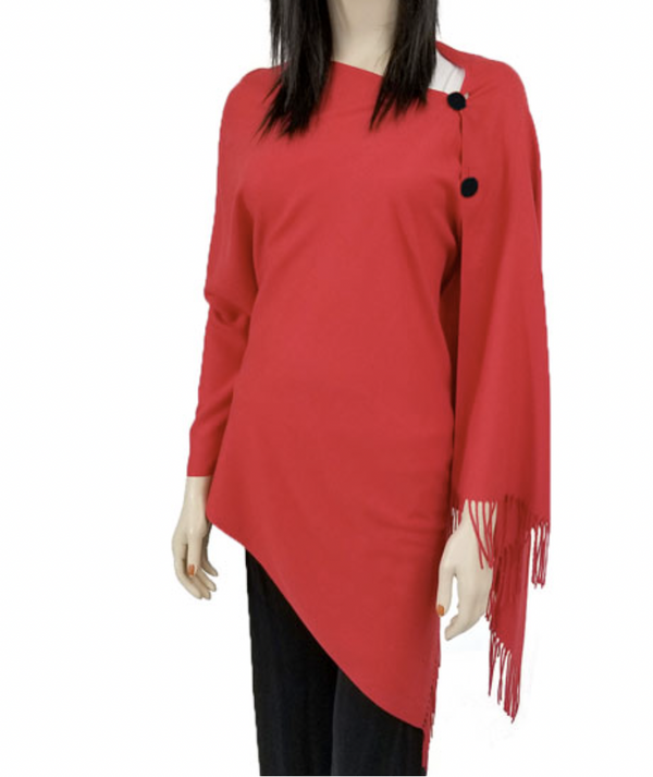 Red Button Shawl