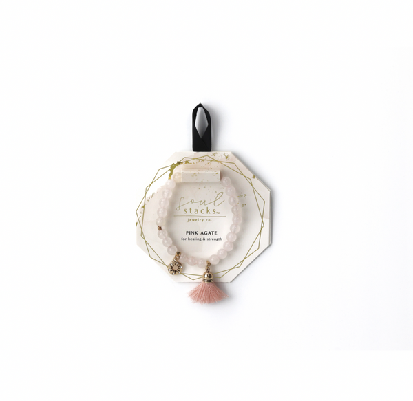 Pink Agate Soul Stack Bracelet