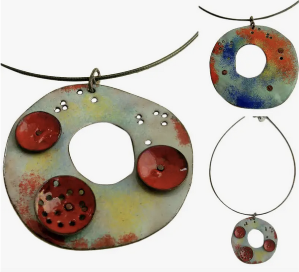 Reversible Sterling and Enamel Necklace