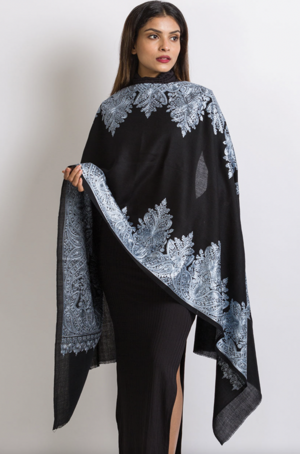 Wool Silver Prya Shawl