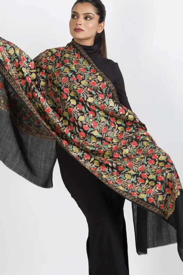 Vena Embroidered Shawl