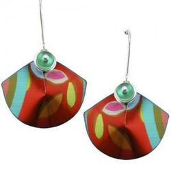 Red Fan Earring