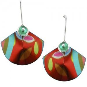Red Fan Earring