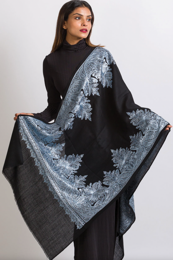 Wool Silver Prya Shawl