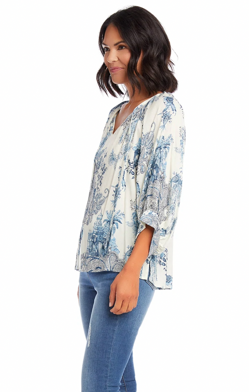 Paisley Blouson Top