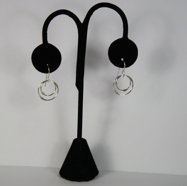 Small Sterling Double Circle Earring